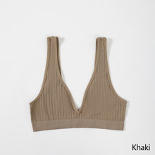Load image into Gallery viewer, Seamless Bra For Women Deep V Large Size Brassiere Top Female 1/2 Cup Size Underwear Rib Bralette Sexy Plunge Lingerie