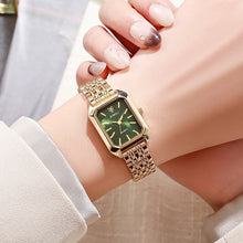 Load image into Gallery viewer, Simple Versatile Square Women's Watch with Steel Strap Retro Fashionable Quartz Watch for Women's Watch