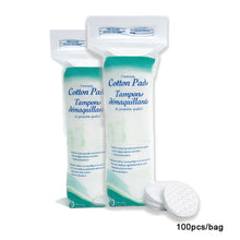 Load image into Gallery viewer, 100Pcs/pack Soft Facial Make Up Cosmetic Cotton Pads Round Makeup Nail Polish Remover Cleansing Pads Daily Removal Tool