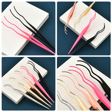 Load image into Gallery viewer, Stainless Steel Eyelash Clip Eyelash Extension Graft Eyelash Double Curved False Eyelash Clip False Eyelash Auxiliary Device