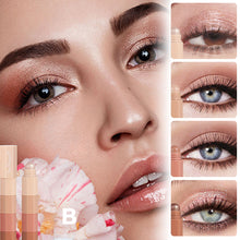 Load image into Gallery viewer, Lazy Eye Shadow Pen Waterproof Plain Makeup High Gloss Lying Silkworm Pen Pearl Four Section Eye Shadow Stick Set