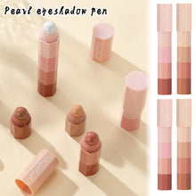 Load image into Gallery viewer, Lazy Eye Shadow Pen Waterproof Plain Makeup High Gloss Lying Silkworm Pen Pearl Four Section Eye Shadow Stick Set