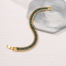 Load image into Gallery viewer, Roman Crystal Bracelet Women's Gold Simple Full Diamond Claw Chain Elegant Fashion Women Bracelet Jewelry Accessories