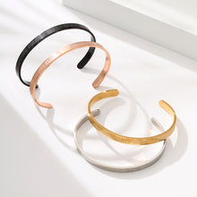 Load image into Gallery viewer, Fashion 6mm Ayatourkursi Sleeve Bracelet with Carved Gold Black Adjustable Opening Bracelet for Men and Women's Gifts