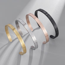 Load image into Gallery viewer, Fashion 6mm Ayatourkursi Sleeve Bracelet with Carved Gold Black Adjustable Opening Bracelet for Men and Women's Gifts