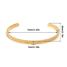 Load image into Gallery viewer, Fashion 6mm Ayatourkursi Sleeve Bracelet with Carved Gold Black Adjustable Opening Bracelet for Men and Women's Gifts