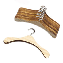 Load image into Gallery viewer, 10Pcs Wooden Hangers Miniature Hangers Plastic Dolls Rack Toys for Kids Small Clothes Outfit Child Baby Doll Pretend Play Girls Toys