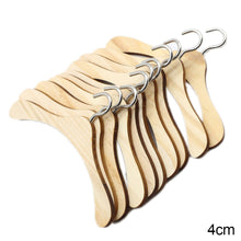 Load image into Gallery viewer, 10Pcs Wooden Hangers Miniature Hangers Plastic Dolls Rack Toys for Kids Small Clothes Outfit Child Baby Doll Pretend Play Girls Toys