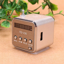 Load image into Gallery viewer, FM Portable Mini Radio Micro Treble Bluetooth Portable Voice For Computer Mobile Phone MP3 Music Support Micro TF card