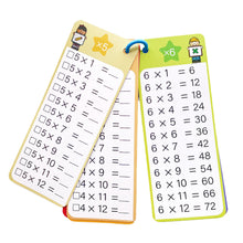 Load image into Gallery viewer, 0-12 Times 14Pcs Table Cards Multiplication Charts Self Check Math Learning Tool Montessori Mathematical Training Teaching Aids