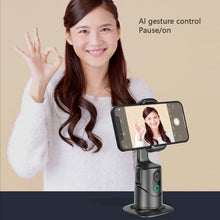 Load image into Gallery viewer, 360 Degree Rotation Auto Face Tracking Phone Holder Stand Foldable Gesture Operation for Mobile Smartphone Vlog Live Streaming