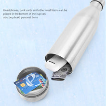 Load image into Gallery viewer, 750ml Diversion Water Bottle Portable Water Bottle Secret Stash Pill Organizer Can Safe Hiding Spot for Money Bonus Key Ring Box