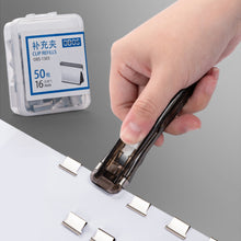 Load image into Gallery viewer, Mini Traceless Reusable Hand Clamp Push Stapler Paper Book File Office School Student Binder Binding Tools Supplies Accessories