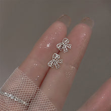 Load image into Gallery viewer, Elegant Bow Knot Earrings for Women Hollow Heart Stud Earrings luxury Fashion Sweet Girl Pierced Ear Jewelry Accessories Delicate Female Gifts