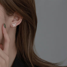 Load image into Gallery viewer, Elegant Bow Knot Earrings for Women Hollow Heart Stud Earrings luxury Fashion Sweet Girl Pierced Ear Jewelry Accessories Delicate Female Gifts