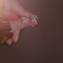 Load image into Gallery viewer, Elegant Bow Knot Earrings for Women Hollow Heart Stud Earrings luxury Fashion Sweet Girl Pierced Ear Jewelry Accessories Delicate Female Gifts