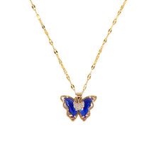 Load image into Gallery viewer, Colorful Zircon Butterfly Necklaces for Women Girls Light Luxury Crystal Pendant Female Romantic Cavicle Chain Jewelry Accessories Gifts