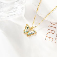 Load image into Gallery viewer, Colorful Zircon Butterfly Necklaces for Women Girls Light Luxury Crystal Pendant Female Romantic Cavicle Chain Jewelry Accessories Gifts
