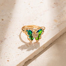 Load image into Gallery viewer, Retro Colorful Butterfly Ring For Women Diamond-Studded Fairy Rings Exquisite Temperament Jewelry Accessories Female Sweet Fashion Gifts