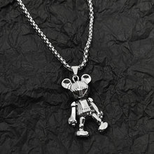 Load image into Gallery viewer, Hip Hop Bear Necklace For Men Women Titanium Steel Chains Unique Silver Color Pendant Trendy Party Jewelry Accessories