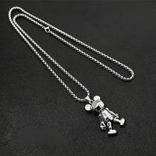 Load image into Gallery viewer, Hip Hop Bear Necklace For Men Women Titanium Steel Chains Unique Silver Color Pendant Trendy Party Jewelry Accessories
