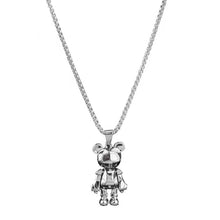 Load image into Gallery viewer, Hip Hop Bear Necklace For Men Women Titanium Steel Chains Unique Silver Color Pendant Trendy Party Jewelry Accessories