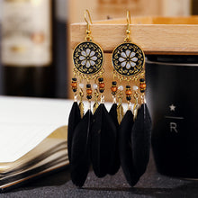 Load image into Gallery viewer, Retro Bohemian Style Earrings Long Feather Tassel Pendant Earrings For Women Boho Handmade Drop Dangle Earrings Jewelry Wedding Gifts