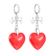 Load image into Gallery viewer, Y2K Punk Style Dangle Earrings Vintage Heart Pendant For Women Lovely Bow Knot Stud Ear Jewelry Charms Hot Girls Gifts Accessories Goth Hoop