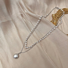Load image into Gallery viewer, Fashion Double Layer Necklace For Women Imitation Pearl Pendant Choker Light Luxury Design Clavicle Chain Temperament Jewelry Accessories Gift