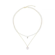 Load image into Gallery viewer, Fashion Double Layer Necklace For Women Imitation Pearl Pendant Choker Light Luxury Design Clavicle Chain Temperament Jewelry Accessories Gift