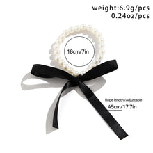Load image into Gallery viewer, Fashion Imitation Pearl Choker Necklace For Woman Adjustable Bow Tie Lace Up Velvet Chain Romantic Female Elegant Banquet Jewelry Accessories
