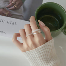 Load image into Gallery viewer, 3Pcs/set Acrylic Ring Set For Women Colorful Pearl Transparent Rings Korean Cute Romantic Jewelry Accessories Girl Party Engagement Gifts