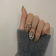 Load image into Gallery viewer, Geometric Nail Ring Metal Line Thin Unique Rings for Women Fashion Female Finger Ring Fingertip Protective Cover Fashion Jewelry Accessories