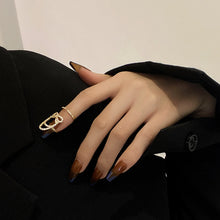Load image into Gallery viewer, Geometric Nail Ring Metal Line Thin Unique Rings for Women Fashion Female Finger Ring Fingertip Protective Cover Fashion Jewelry Accessories