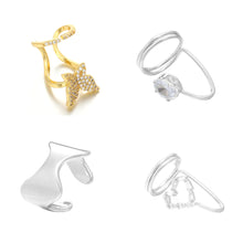 Load image into Gallery viewer, Fashion Nail Rings For Women Zircon Finger Cap Ring With Unique Temperament Wearing Detachable Fake Manicure Fingertips Protective Cover