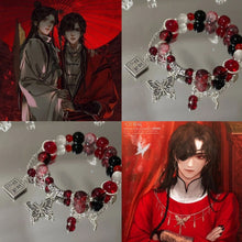 Load image into Gallery viewer, Fashion Tian Guan Ci Fu Bracelet for Women Men Blessing Hollow Butterfly Red Beads Chain Tassels Pendant Dark Gothic Accessories Jewelry Exquisite Gifts