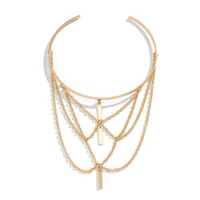 Load image into Gallery viewer, Fashion Open Upper Arm Bracelet Multi Layer Tassel Pendant Armband for Women Sexy Long Chain Arm Cuff Bangles Body Jewelry Gift