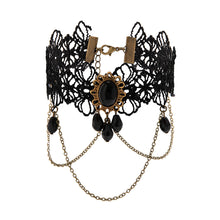 Load image into Gallery viewer, Black Lace Crystal Pendant Arm Bracelet For Women Gothic Tassel Cuff Bangle Fashion Jewelry Party Female Accessories Gift