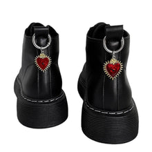 Load image into Gallery viewer, Gothic Hearts Pendant Martin Boots Shoes Buckles For Women Men Decoration Metal Snap Hook Shoes Dark Wind Accessories Party Jewelry