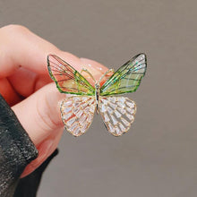 Load image into Gallery viewer, Fashion Flying Butterfly Brooch For Women Luxury Crystal Tassel Lapel Pins Animal Insect Brooches Beautiful Wedding Jewelry Lovely Accessories