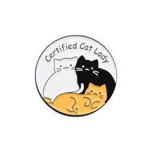 Load image into Gallery viewer, Cartoon Cat Enamel Pin Metal Cute Animals Badge Lapel Clothes Brooch for Lapel Backpack Badge Lovely Animal Jewelry Gifts