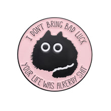 Load image into Gallery viewer, Pearl Cat Enamel Pins Funny Oil Painting Kitten Brooches Lapel Badges For Women Men Cute Cartoon Animal On Backpack Jewelry Gifts