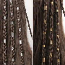 Load image into Gallery viewer, 40PCS Alloy Hollow Hair Ring For Girls Women Dreadlock Hair Braid Rings Cuffs Decoration Elegant Hair Accessories Locks Hair Jewelry For Braids