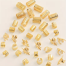 Load image into Gallery viewer, 40PCS Alloy Hollow Hair Ring For Girls Women Dreadlock Hair Braid Rings Cuffs Decoration Elegant Hair Accessories Locks Hair Jewelry For Braids