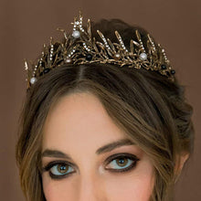 Load image into Gallery viewer, New Pearl Crown Vintage Wedding Bridal Tiara Metal Crowns Party Hair Accessories for Girls Pageant Princess Queen Jewelry Headpiece Gift