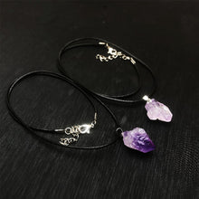 Load image into Gallery viewer, Natural Amethyst Stone Necklace Crystal Reiki Healing Gemstone Pendant Quartz For Men Women Charms Mineral Jewelry Diy Gift