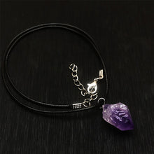 Load image into Gallery viewer, Natural Amethyst Stone Necklace Crystal Reiki Healing Gemstone Pendant Quartz For Men Women Charms Mineral Jewelry Diy Gift