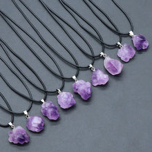Load image into Gallery viewer, Natural Amethyst Stone Necklace Crystal Reiki Healing Gemstone Pendant Quartz For Men Women Charms Mineral Jewelry Diy Gift