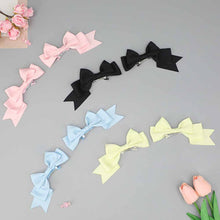 Load image into Gallery viewer, Handmade Big Bow Hair Clip Sweet Cool Girl Hairpin Japanese Double Ponytail Headwear Lolita Cosplay Headdress Jk Uniform Hair Accessory
