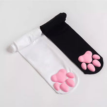 Load image into Gallery viewer, Girls 3D Cat Paw Pad Stockings Kitten Pink Claw Cute Thigh-high Socks Lolita Daily Wear and Cosplay Women's Anti Slip and Elastic Sock